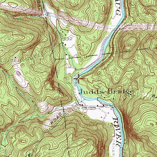 Topographic Map of Walker Brook, CT