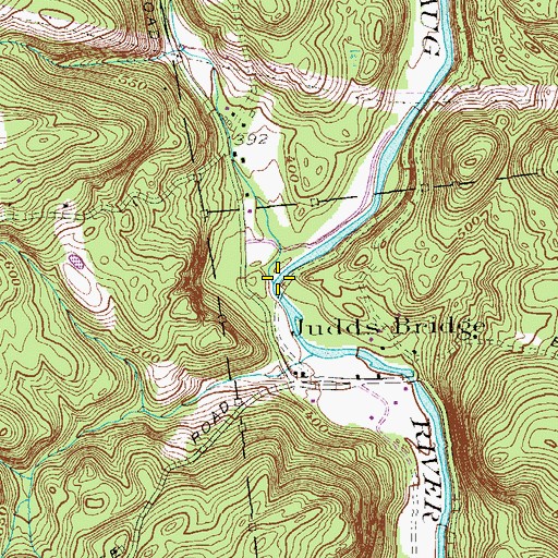 Topographic Map of Walker Brook, CT