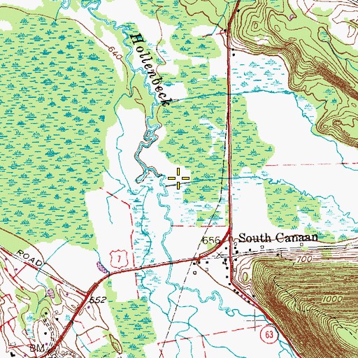 Topographic Map of Wangum Lake Brook, CT