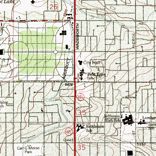 Topographic Map of Beth Eden Baptist Church, CO