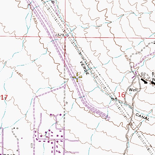 Topographic Map of Taliesin Wash, AZ