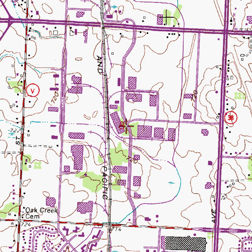 Topographic Map of Northbranch Industrial Park, WI