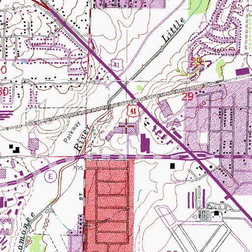 Topographic Map of Timmerman Plaza Shopping Center, WI