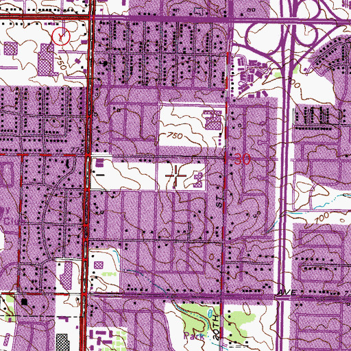 Topographic Map of Cooper Park, WI
