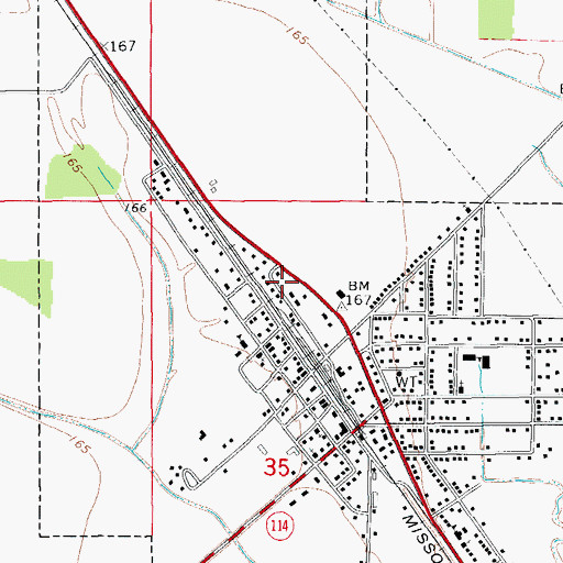Topographic Map of Gould Police Department, AR