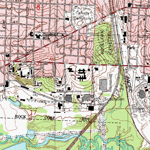 Topographic Map of Pulaski County Regional Detention Facility, AR