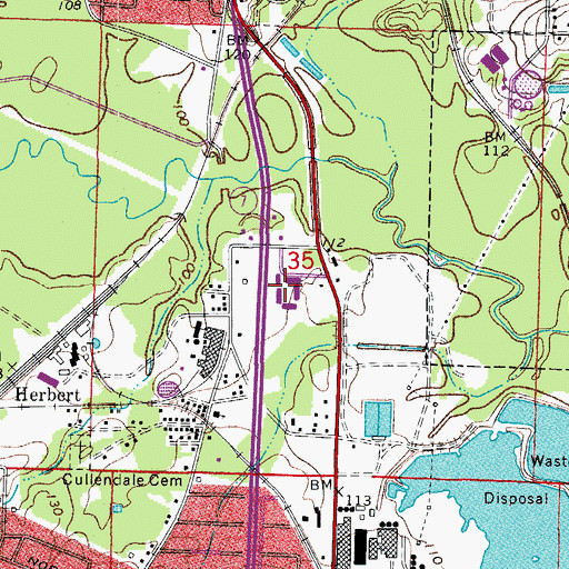 Topographic Map of Ouachita County Sheriff's Office, AR