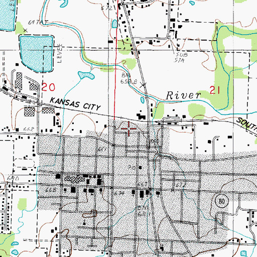 Topographic Map of Scott County Sheriff's Office, AR