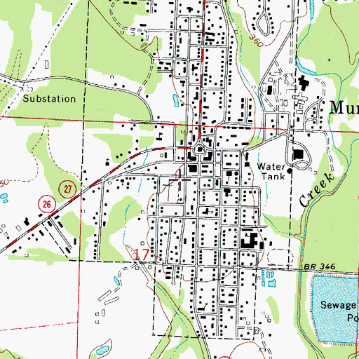 Topographic Map of Pike County Sheriff's Office, AR