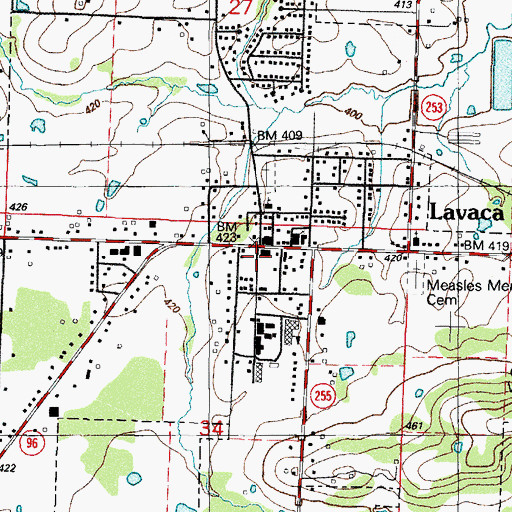 Topographic Map of Lavaca Fire and Rescue Ambulance, AR
