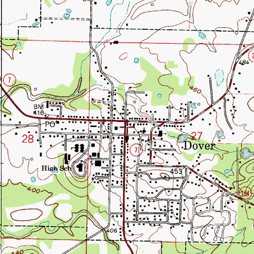 Topographic Map of Pope County Emergency Medical Service Station 4, AR