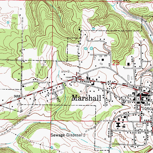 Topographic Map of Northern Arkansas Regional Medical Center Emergency Medical Service - Searcy County, AR