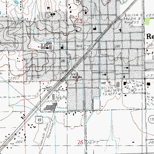 Topographic Map of Rector Ambulance Service, AR