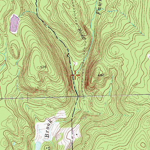 Topographic Map of West Branch Fawn Brook, CT
