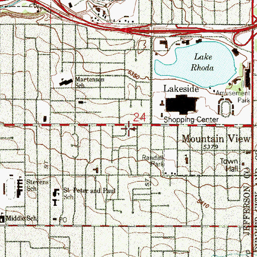 Topographic Map of Covenant Presbyterian Church, CO