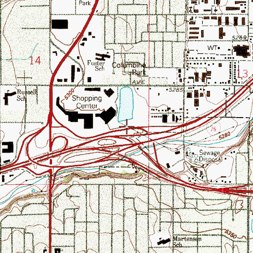 Topographic Map of Exit 1A, CO
