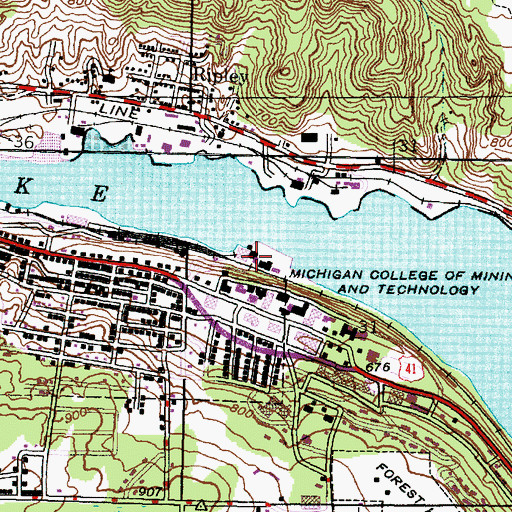 Topographic Map of Lakeside Laboratory, MI