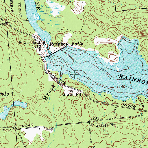 Topographic Map of Gain Twist Falls (historical), NY