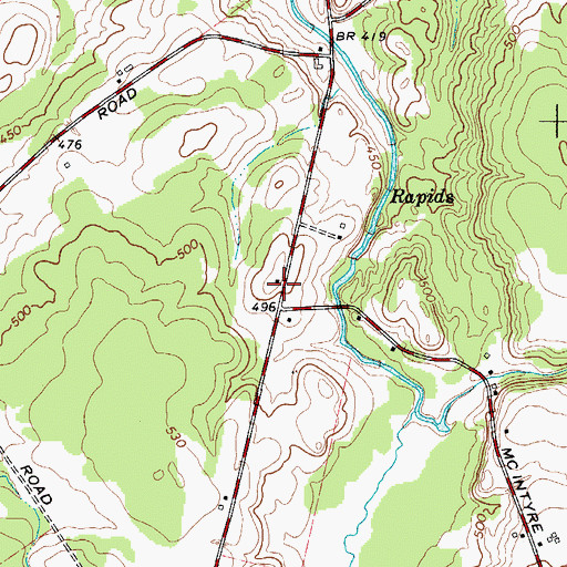 Topographic Map of School Number 6 (historical), NY