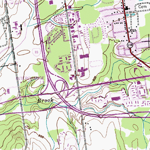 Topographic Map of South Burlington Fire and Rescue Station 1, VT