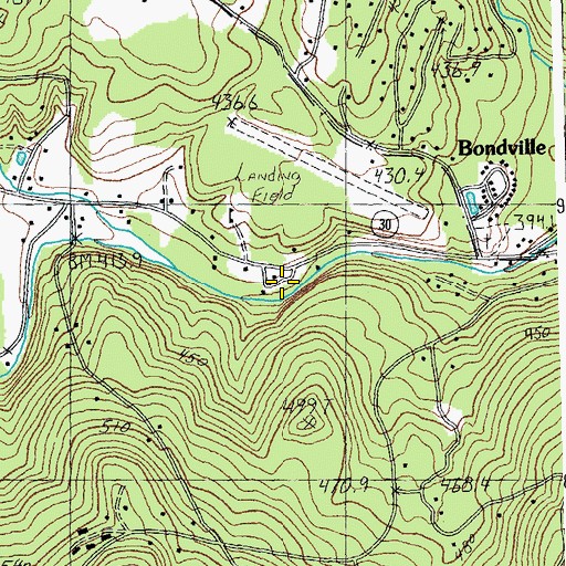 Topographic Map of Winhall Fire Department, VT