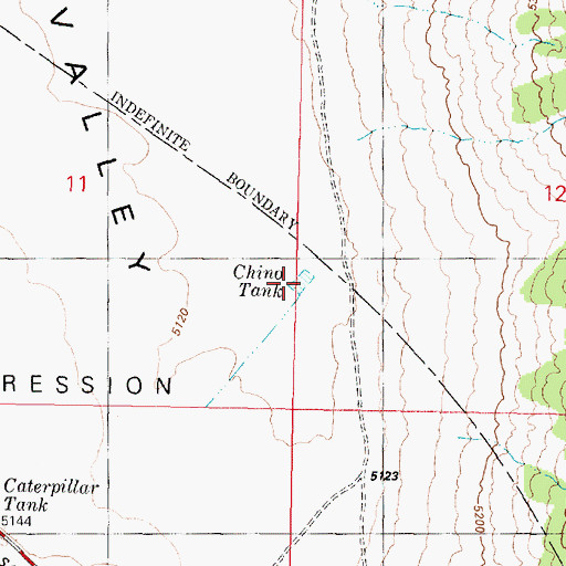 Topographic Map of Chino Tank, AZ