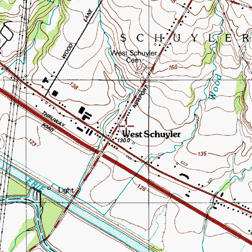 Topographic Map of School Number 1 (historical), NY