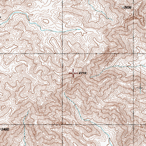 Topographic Map of Camp Bouse Peak, AZ