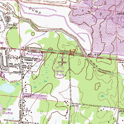 Topographic Map of Forest Heights RV and Mobile Park, MN