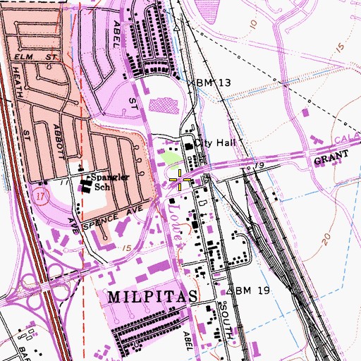 Topographic Map of Exit 10, CA