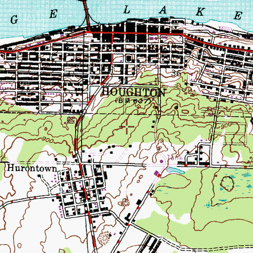 Topographic Map of Maranatha Free Lutheran Church, MI