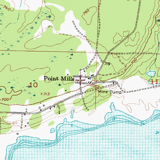 Topographic Map of Mills Station (historical), MI
