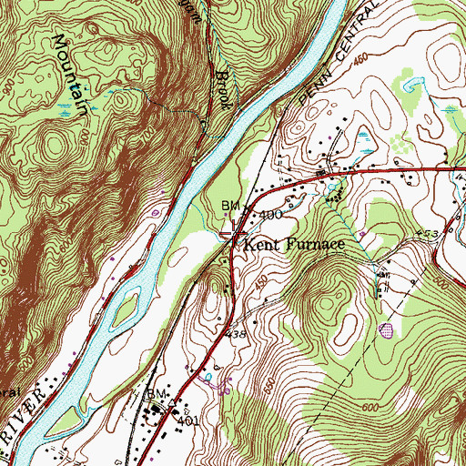 Topographic Map of Kent Furnace, CT