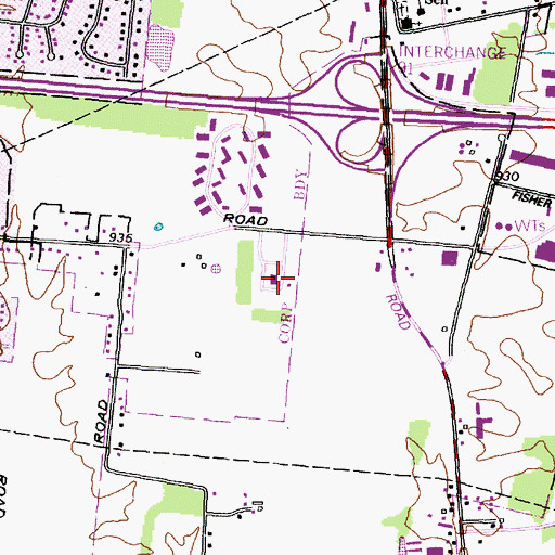 Topographic Map of Lincoln Baptist Church, OH