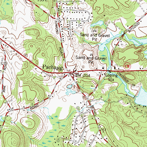 Topographic Map of Pachaug, CT