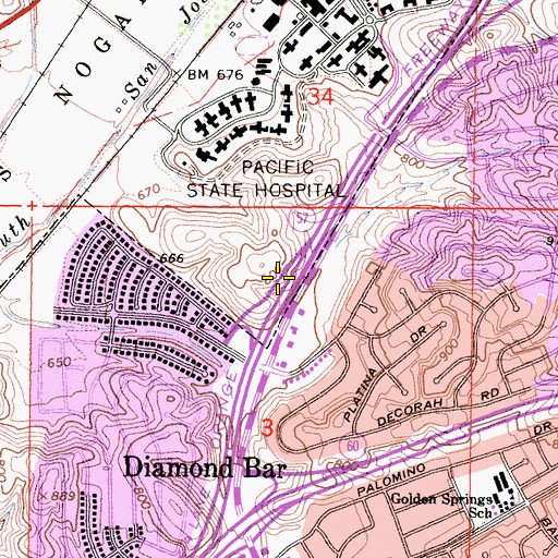 Topographic Map of Exit 18, CA