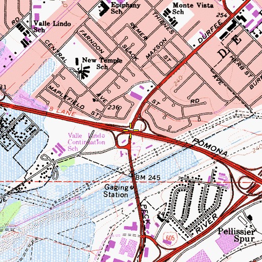 Topographic Map of Exit 11, CA