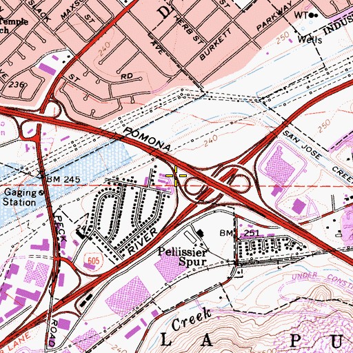 Topographic Map of Exit 12, CA