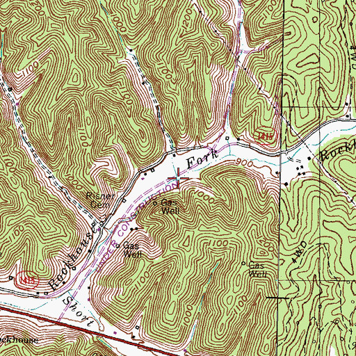 Topographic Map of Wheeler Branch, KY