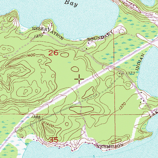 Topographic Map of Vermilion Lake Segment, MN