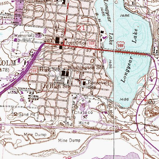 Topographic Map of Saint Josephs Church, MN