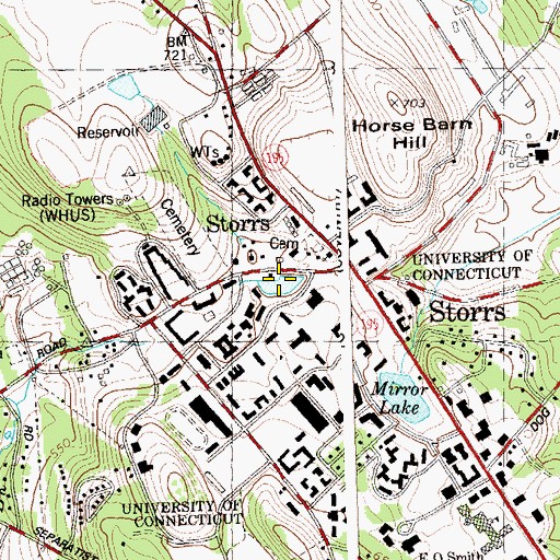 Topographic Map of Swan Lake, CT