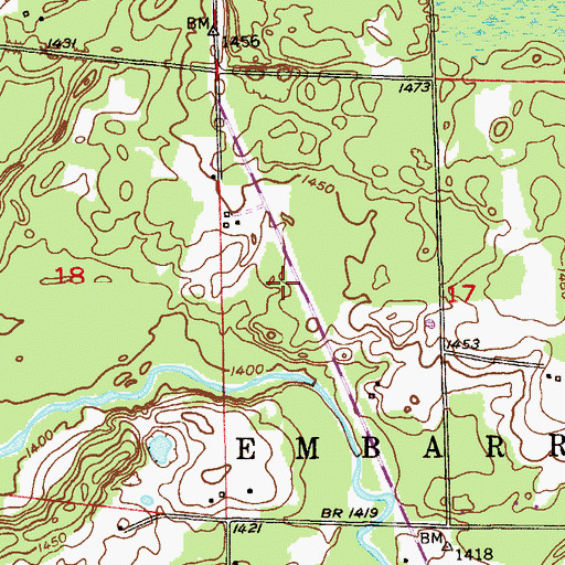 Topographic Map of Pike River Wayside Park, MN