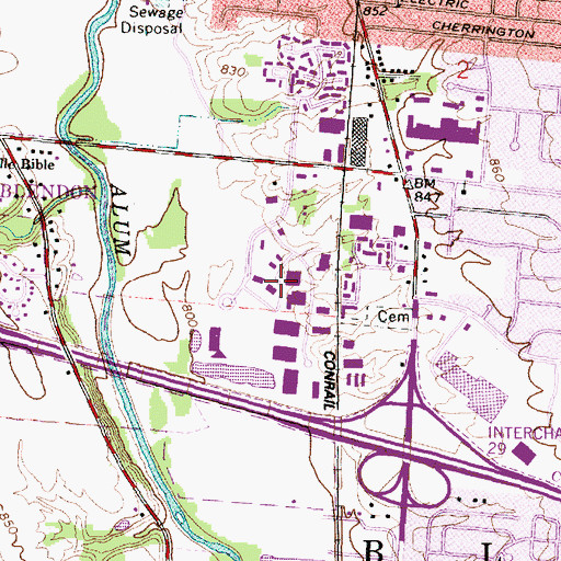 Topographic Map of Brooksedge Corporate Center, OH