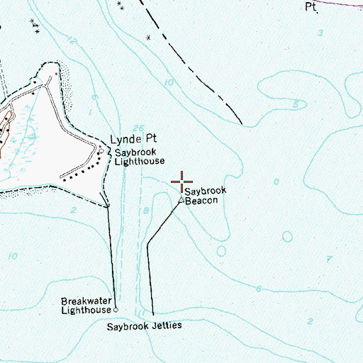 Topographic Map of Saybrook Outer Bar, CT