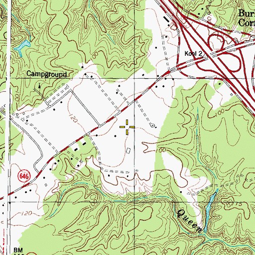 Topographic Map of Cedar Valley Shopping Center, VA
