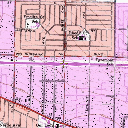 Topographic Map of Exit 22, CA