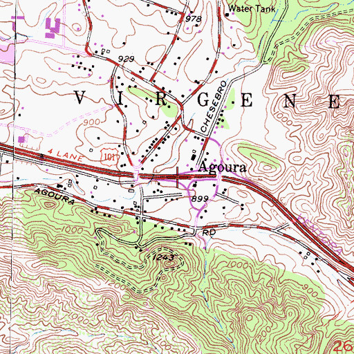 Topographic Map of Exit 35, CA