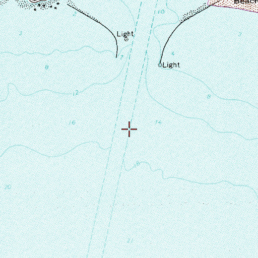 Topographic Map of Bridgeport Entrance Channel, CT