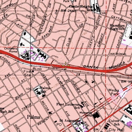 Topographic Map of Exit 5, CA